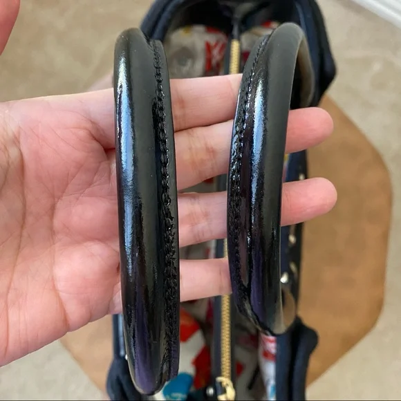 Kate Spade Womens Black Wool Bag Tote Satchel Handbag - Picture 7 of 8